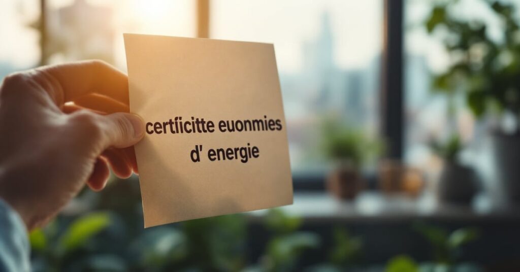Certificat économie d'énergie : document officiel et compteur électrique illustrant le dispositif CEE